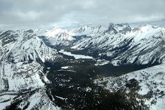 34 Wonder Peak, Mount Cautley, Og Mountain, Beersheba Peak, Mount Allenby, Mount Mercer From Helicopter Between Mount Assiniboine And Canmore In Winter